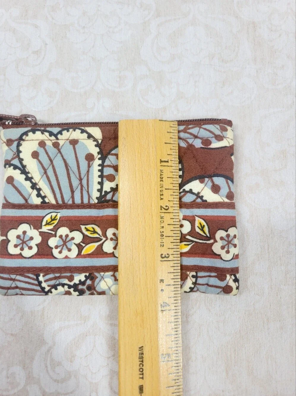 Vera Bradley Slate Blooms Small Zip Bag Retired